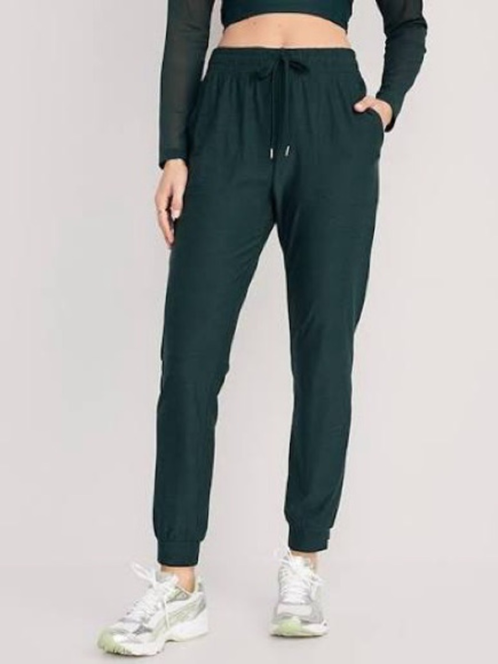 Old Navy High-Waisted CloudMotion Ankle Jogger Pants / green / medium